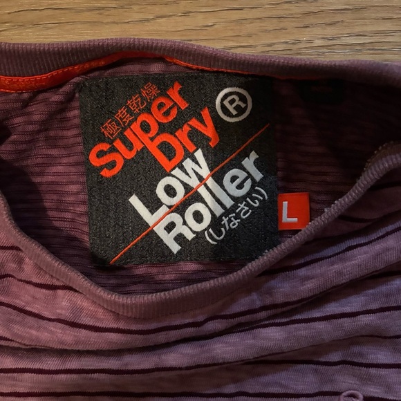 Superdry Purple Striped Men's Shirt - Picture 4 of 6